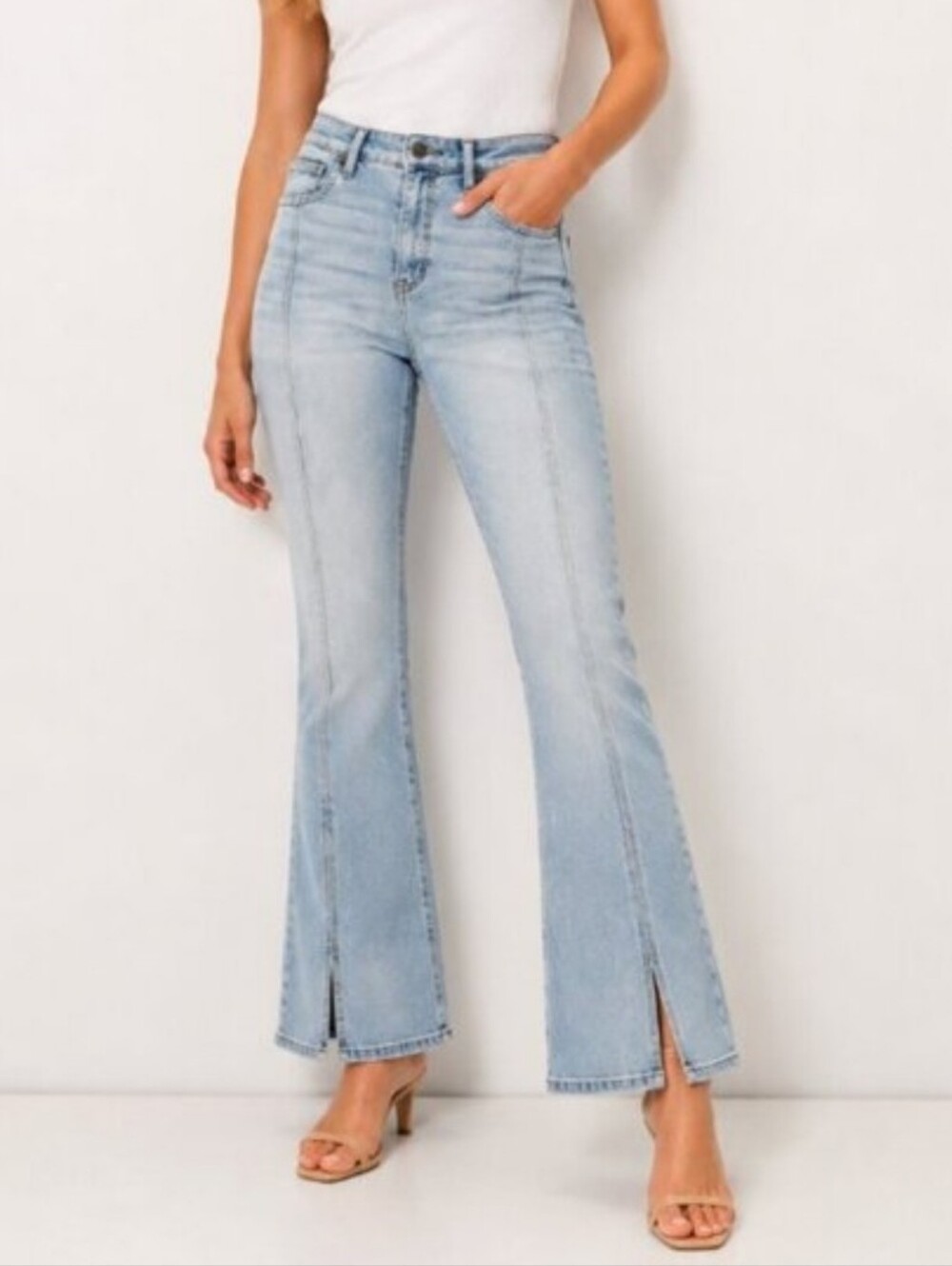 Kut from the Kloth High Rise Flare Denim Jeans   (Size: 8)